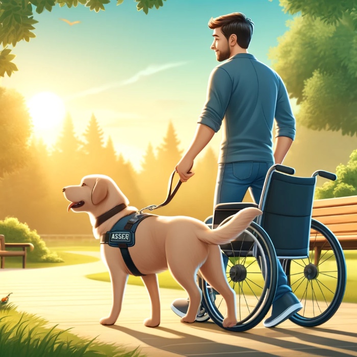 Assistance dogs are an example of an aid or appliance.